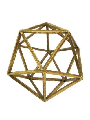 Picture of HK161373 -  Gold Geometric Metal Wired Decor 8.5"
