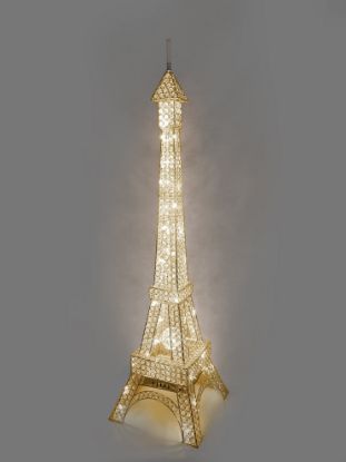 Picture of WFT-2099-GD - Gold Crystal Beaded Eiffel Tower Centerpiece, Floor Decor 52"