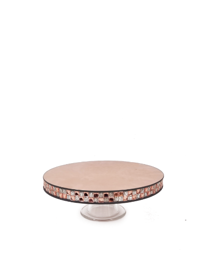Picture of 145656  RGD - Rose Gold Round Mirror Cake Stand with Base 12"
