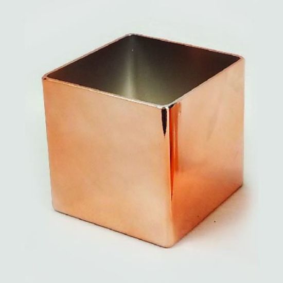 Picture of ASQ5 RGD - 4.5" Rose Gold Square Acrylic Decorative Vase