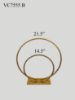 Picture of VC7555 B Gold - 21.5" Double Hoop Metallic Gold Flower Wreath