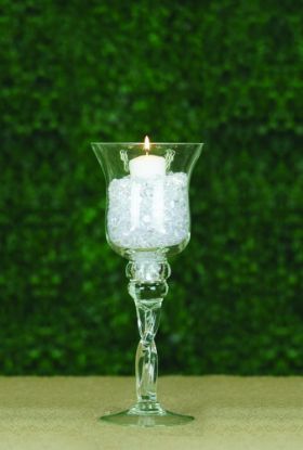 Picture of 12" Hurricane Long Stem Glass Vase Candle Holder