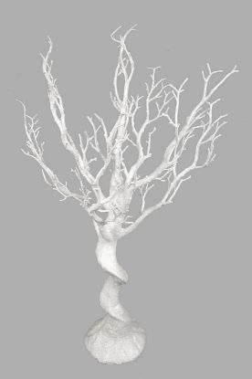 Picture of 29" White Glitter Manzanita Tree Centerpiece