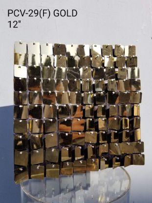 Picture of PVC29 (F) - GOLD SHIMMER WALL PANELS 12"