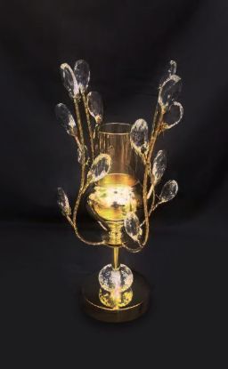 Picture of JD-088S Gold Crystal Candle Holder