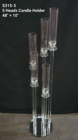 Picture of S315-5 Crystal Candle Holder 5 Heads 48"