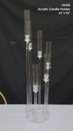Picture of HH06 - Acrylic Candle Holder with Hurricane Tube 41"