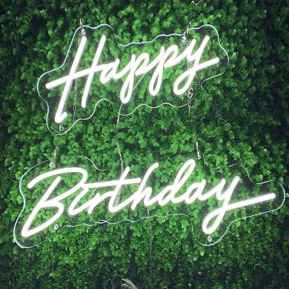 Picture of LED Happy Birthday Neon Sign 37x8"