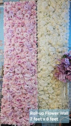 Picture of Roll-Up Flower Wall Backdrop - 2 Feet x 8 Feet